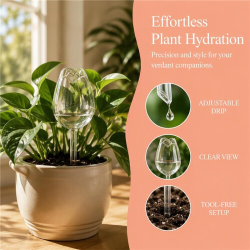 6Pcs Self Watering Plant Spikes - Automatic Plant Watering Tools 2