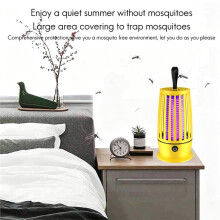 Destructeur de Moustiques Électrique Portable Rechargeable par USB, Piège à Mouches UV pour Chambre, Terrasse et Camping