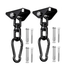 2 Supports de Suspension Robustes pour Hamac, Kit de Suspension Pivotant Ă 360, Fixation au Plafond Supportant Jusqu'Ă 907 Kg (2000 Lb)