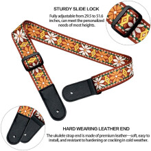 2 PCS Adjustable Ukulele Strap with Leather Ends for Ukulele Banjo Soft Ukulele Straps for Kids Adult