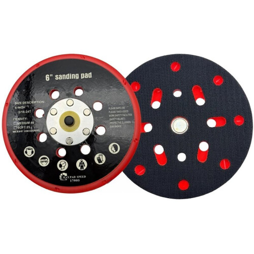 6Inch Sanding Pad for  RSM6045 150mm Replacement Pad Medium Hook and Loop Multi-Hole Grinding Plate for Polishing 2