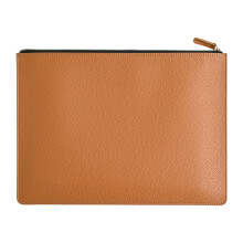 Sac à documents en cuir marron, grande capacité, minimaliste, pour bureau