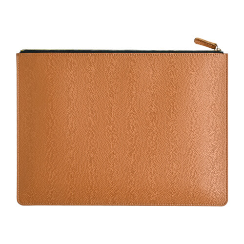 Sac à documents en cuir marron, grande capacité, minimaliste, pour bureau