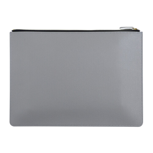 Sac à documents en cuir Argent, Grande capacité, Minimaliste pour bureau