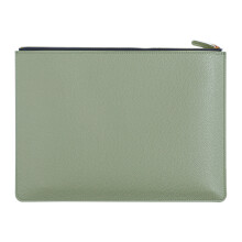 Sac à documents en cuir minimaliste, grande capacité, vert, pour bureau