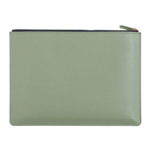 Sac à documents en cuir minimaliste, grande capacité, vert, pour bureau