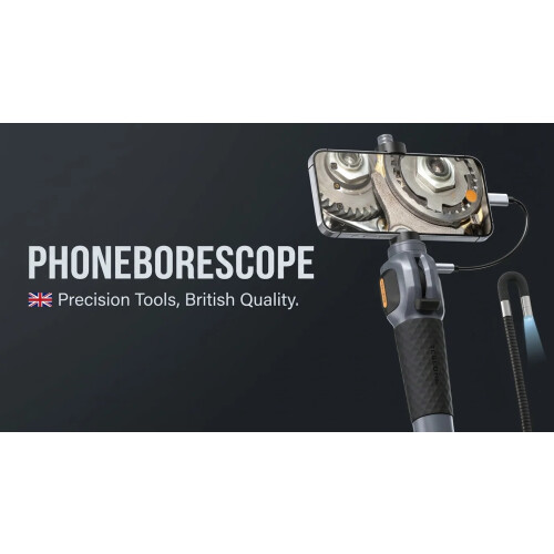 Two-Way Articulating Borescope with Light, USB-C End