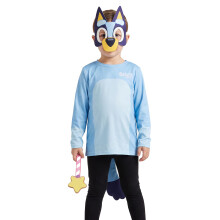 Bluey 4 Piece Costume (Unisex Kids Blue)