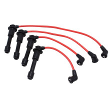 4pcs DKB139 8mm Double Silicone HT Leads in Red Kit for MX-5 MK1 1990-1998 MX5 MK2 1998-2005 Wires
