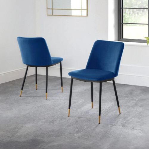 Set Of 2 Delaunay Dining Chairs - Blue 1