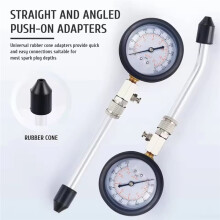 Professional Pressure Gauge for Gasoline Engine Compression Testing with Multiple Adapters