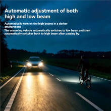 2500 Lumens Bike Light with Auto Light Sensor Super Bright LED Headlight Rechargeable Front Light for Night Riding