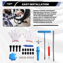 30PCS Car Tire Valve Stem Installation Tool Kit Valve Core Puller Set for Repair with Maintenance Tools