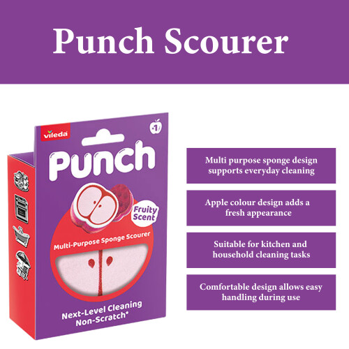 Vileda Vileda Punch Lemon Multi Purpose Sponge Scourer 1
