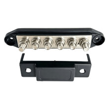 RV-Stromverteilerleiste, 6-Fach, 300 A, Bolzenklemmenblock, Stromverteilerleiste für Wohnmobile, Boote, Autos, Schiffe, M8