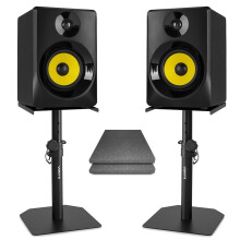 Vonyx SMN50B Active Studio Monitors 5" Speakers 70W with Stands - Black