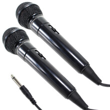 Pulse Dynamic Wired Handheld Microphones - 2 Pack for Singing & Events