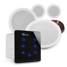 Kitchen and Bathroom Bluetooth Ceiling Speakers - MSLP65 & A100B Wall Amplifier