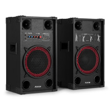 Fenton SPK-110 10" Active Bluetooth Party Speaker Set - Home DJ Starter Package