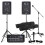 Max Complete PA System - 8-Channel Mixer, Max8 Speakers, Microphone & Stands 1