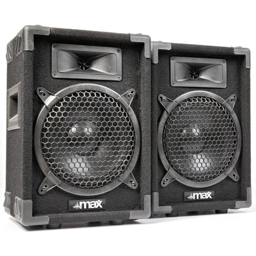 Max Complete PA System - 8-Channel Mixer, Max8 Speakers, Microphone & Stands 1