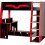 Eagle Single 90cm Gaming Highsleeper Black and Red 3