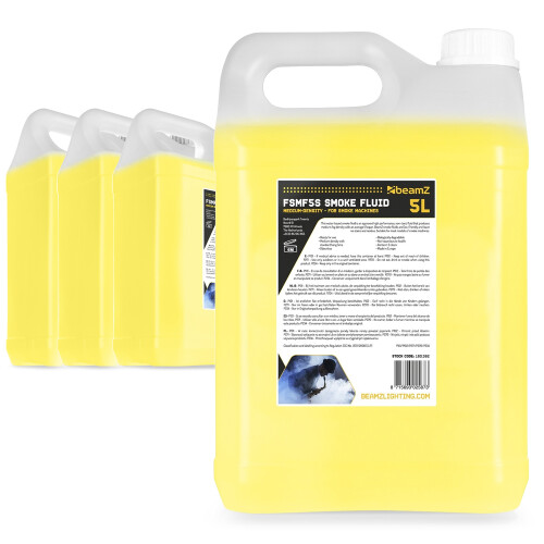 BeamZ Smoke Machine Fluid Medium Density Liquid Refill for Fog Effects - FSMF5S
