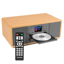 Audizio Avola Internet Radio Speaker System with CD, DAB+ and Bluetooth - Bamboo