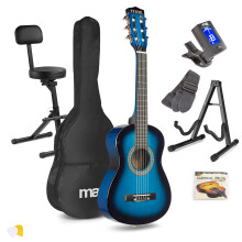 MAX SoloArt Junior Classic Acoustic Guitar 1/4 Set with Bag, Tuner and Strings
