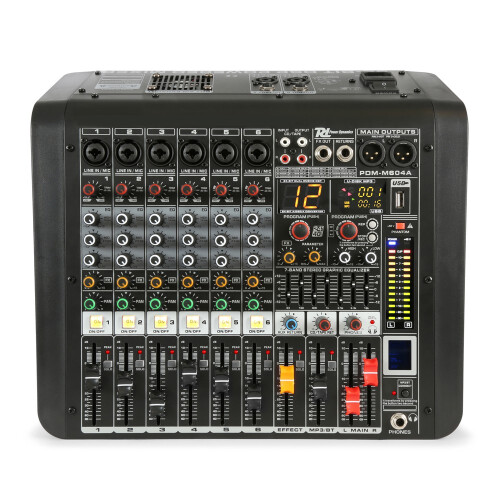 Power Dynamics PDM-M604A 6-Channel Mixer Amplifier with Bluetooth for Events 1
