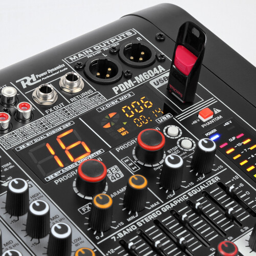 Power Dynamics PDM-M604A 6-Channel Mixer Amplifier with Bluetooth for Events 2