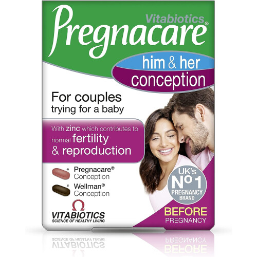 Vitabiotics Vitabiotics, Pregnacare Him & Her Conception, 60 Tablets (PACK OF 3)