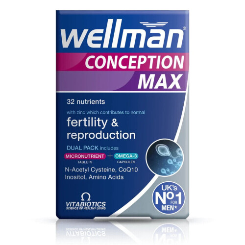 Vitabiotics Vitabiotics Wellman Conception Max Capsules & Tablets, 84 total (PACK OF 3)