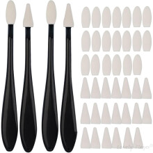 Lot de 4 Estompes pour Dessin, Effaceurs Éponges avec 40 Recharges, 2 Types de Têtes