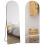 150cm Arched Full Length Mirror - Black 1
