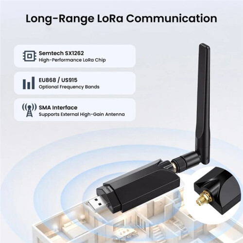 Meshstick USB-Naar-SPI SX1262 TCXO LoRa USB-Stick USB2.0 CH341 Plug-And- Meshtastic/LoRa Mesh-Node