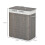 100L Laundry Basket with Lid String Handles, 2 Section Collapsible Hamper Removable Lining Foldable Water-Resistant Dirty Clothes Storage, Grey 5