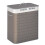 100L Laundry Basket with Lid String Handles, 2 Section Collapsible Hamper Removable Lining Foldable Water-Resistant Dirty Clothes Storage, Grey 1