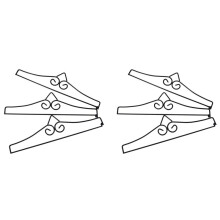 6Pcs Garden Flag Wall Hanger Powder Coated Iron Banner Holder Bracket for Flags Calendar Towels Decoration