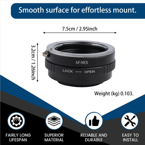 Adapter  For  Alpha Minolta AF A-type Lens To NEX 3,5,7 E-mount Camera 2