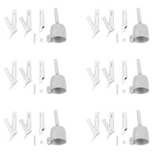 6X 4Speed Welding Nozzles for Vinyl Pvc Plastic Hot Air Blower Triangle Speed Nozzle 5mm Round Welding Alloy Y Type