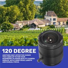 120 Graden Ultragroothoek CS-Lens voor Raspberry Pi HQ-Camera, 3,2 Mm Brandpuntsafstand met Handmatige Focus