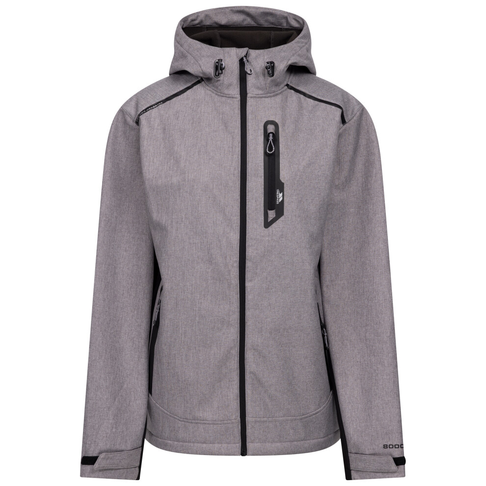 Trespass Men's Softshell Jacket Wallace Grey Large - Image 2
