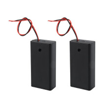 4Stück 2 X AA 3V Batterie Halter Slot Wired / OFF-Schalter mit Abdeckung
