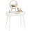 Elegant Dressing Table, with Round Mirror, 80 x 40 x 123 cm - White 1