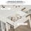 Elegant Dressing Table, with Round Mirror, 80 x 40 x 123 cm - White 7