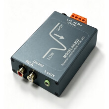 Speaker Level to RCA 3.5mm AUX Converter Isolation Passive Attenuator 20Hz-20KHz Power Amplifier Level to RCA AUX Output