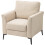 Linen-Look Armchair - Beige 2