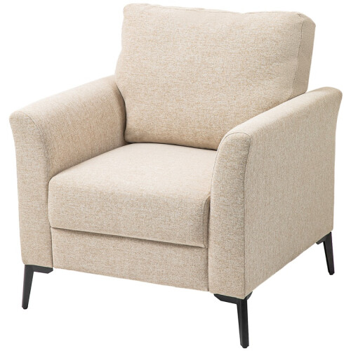 Linen-Look Armchair - Beige 1
