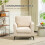 Linen-Look Armchair - Beige 7